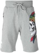 Philipp Plein 'etu' Jogging Shorts, Men's, Size: Large, Grey, Cotton