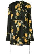 Magda Butrym - Floral Print Dress - Women - Silk - 38, Black, Silk