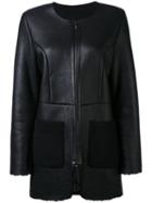 Liska - Zip Jacket - Women - Lamb Nubuck Leather - S, Black, Lamb Nubuck Leather
