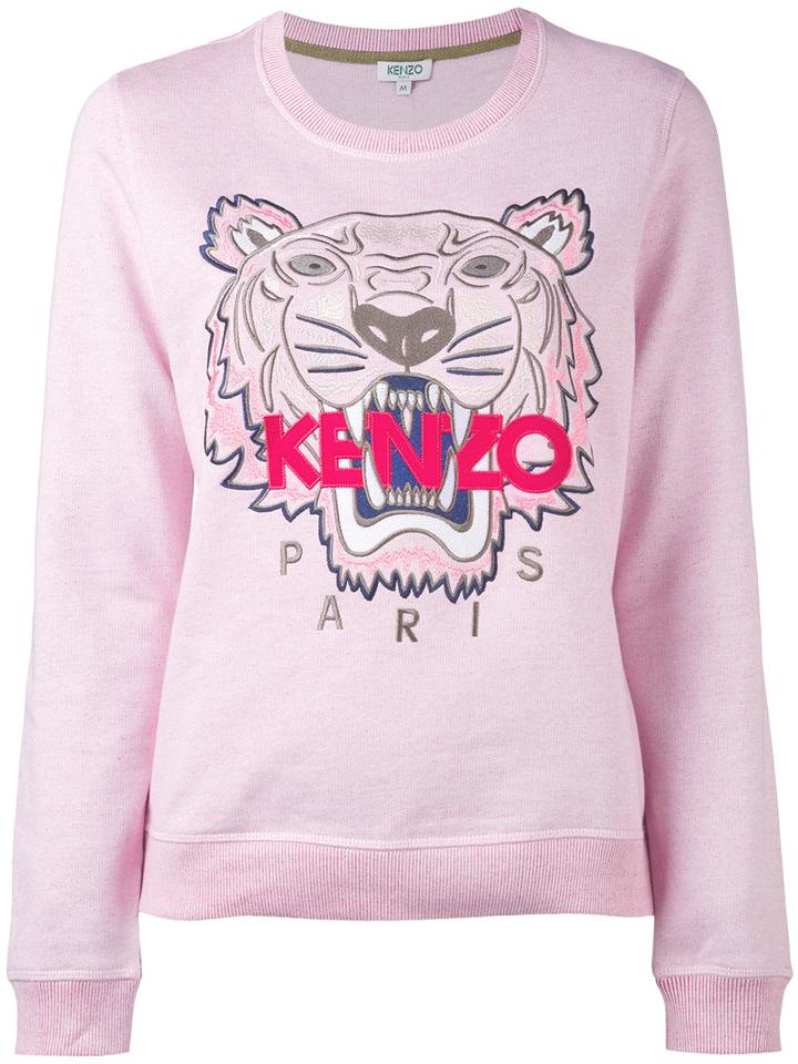 Kenzo - Tiger Sweatshirt - Women - Cotton/polyester/spandex/elastane - Xl, Pink/purple, Cotton/polyester/spandex/elastane