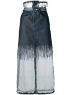Diesel - High Waisted Skirt - Women - Cotton/nylon - 25, Blue, Cotton/nylon