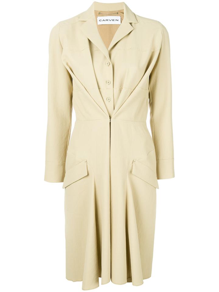 Carven Jacket Midi Dress - Brown