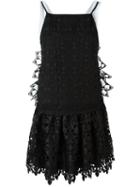 No21 Embroidered Dress, Women's, Size: 40, Black, Polyester/acetate/silk/cotton