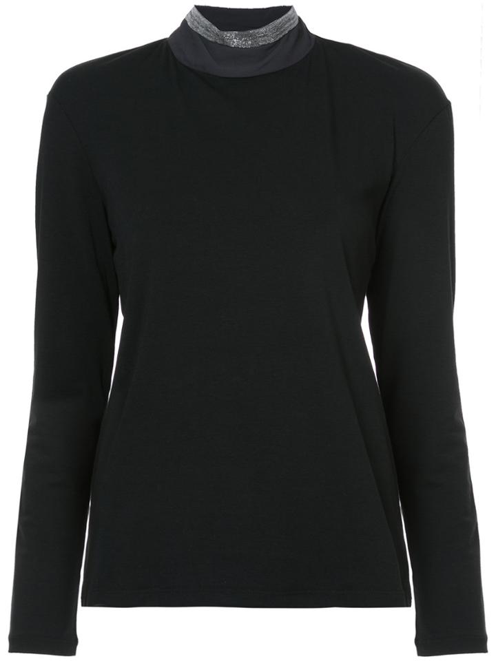 Fabiana Filippi Fitted Crew Neck Jumper - Black