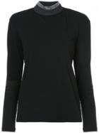 Fabiana Filippi Fitted Crew Neck Jumper - Black