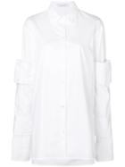 Delada Double Sleeve Long-line Shirt - White