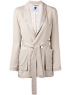 Blumarine Waist-tie Jacket, Women's, Size: 42, Nude/neutrals, Lyocell/acetate/polyester
