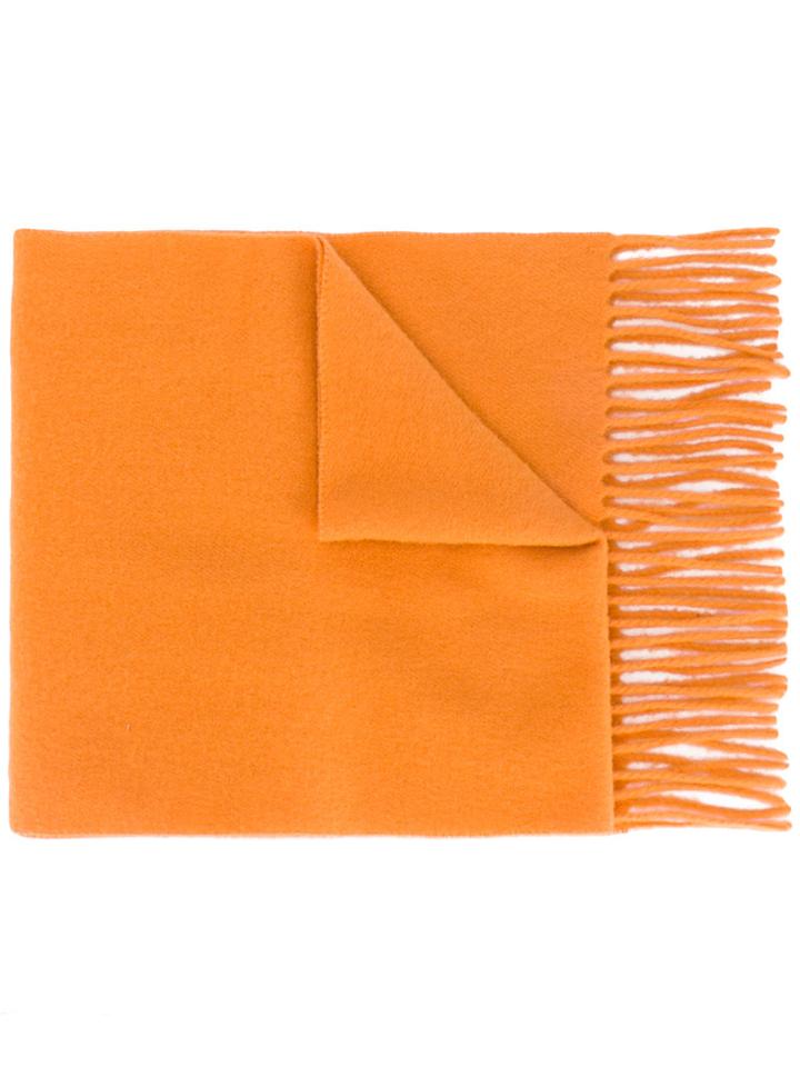 Ami Alexandre Mattiussi - Plain Scarf - Men - Virgin Wool - One Size, Yellow/orange, Virgin Wool