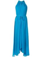 Saloni Sleeveless Flared Maxi Dress - Blue