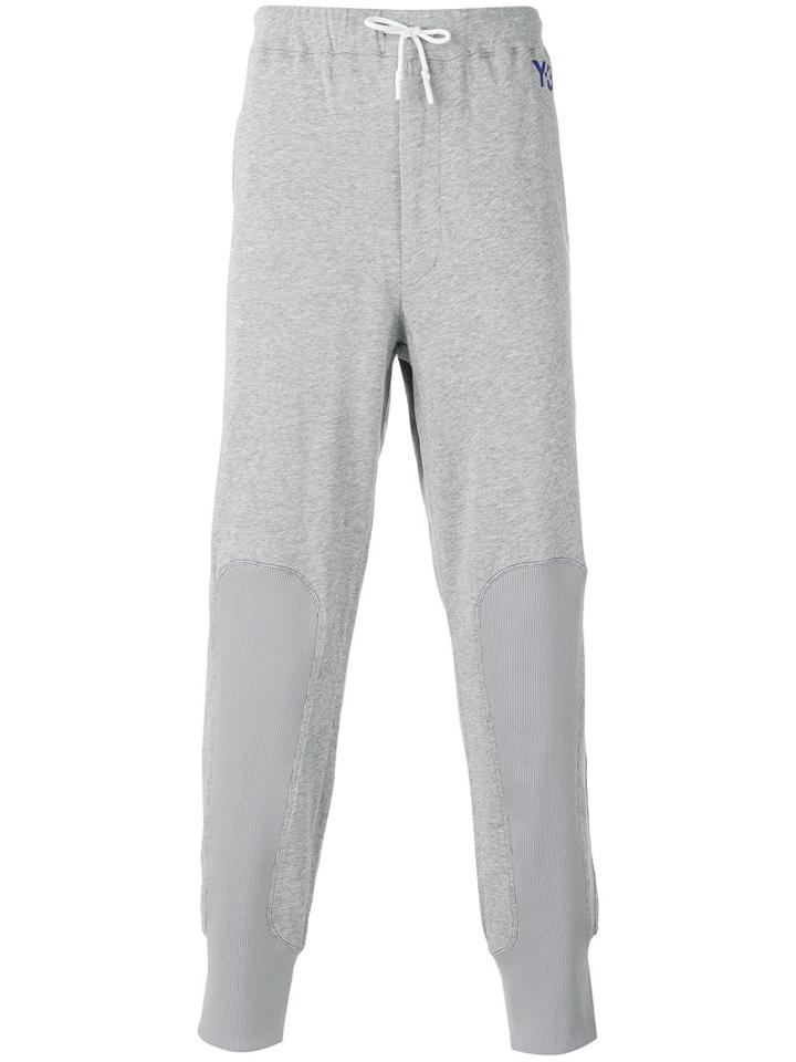 Y-3 Legs Detail Sweatpants, Men's, Size: Xl, Grey, Cotton/polyester/polyurethane