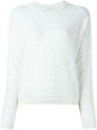 Christian Wijnants Textured Jumper, Women's, Size: Medium, White, Viscose/cotton/polyester