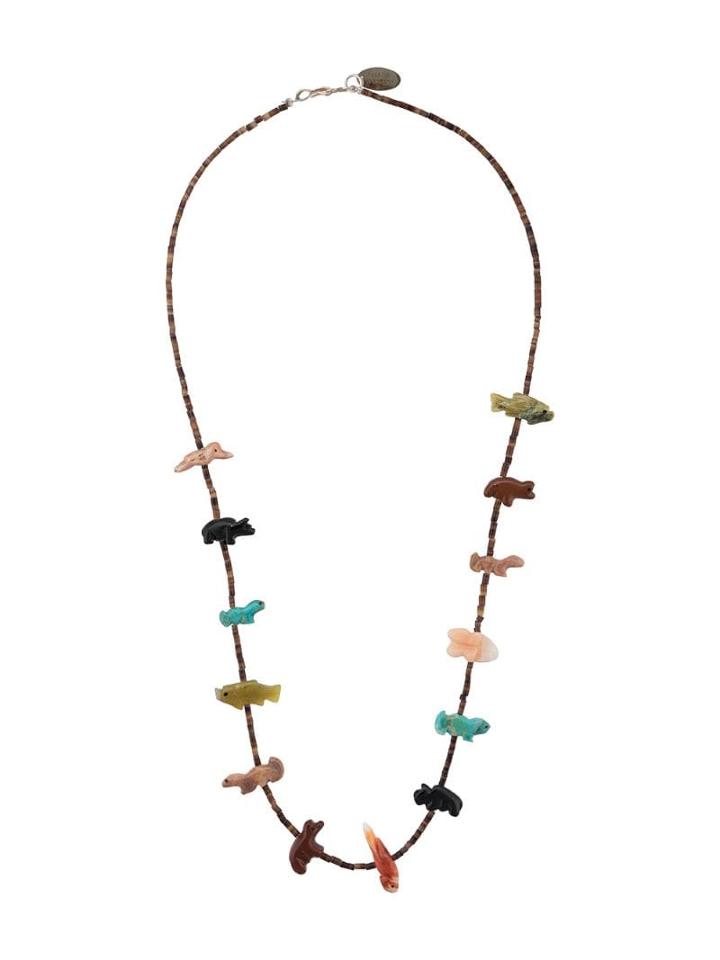 Jessie Western Med Strand Honey Necklace - Brown