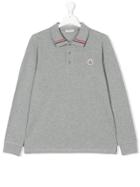 Moncler Kids Logo Polo Shirt - Grey