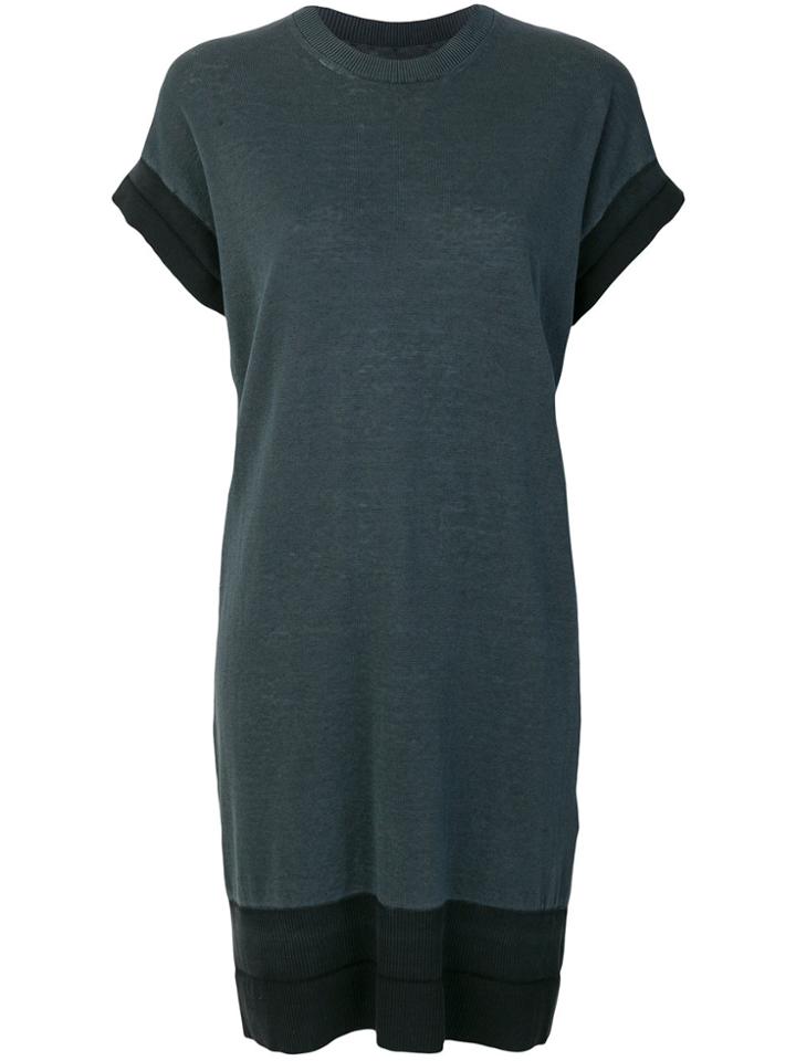 Mm6 Maison Margiela Contrast Trim T-shirt Dress - Grey