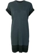 Mm6 Maison Margiela Contrast Trim T-shirt Dress - Grey