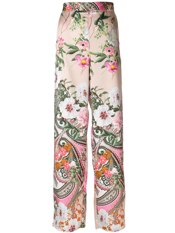 Blugirl Floral Print Trousers - Nude & Neutrals