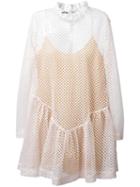 Jourden Fishnet Dress, Women's, Size: 38, Pink/purple, Polyester