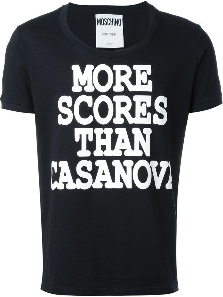 Moschino More Scores Than Casanova T-shirt
