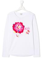 Kenzo Kids Teen Floral Print T-shirt - White