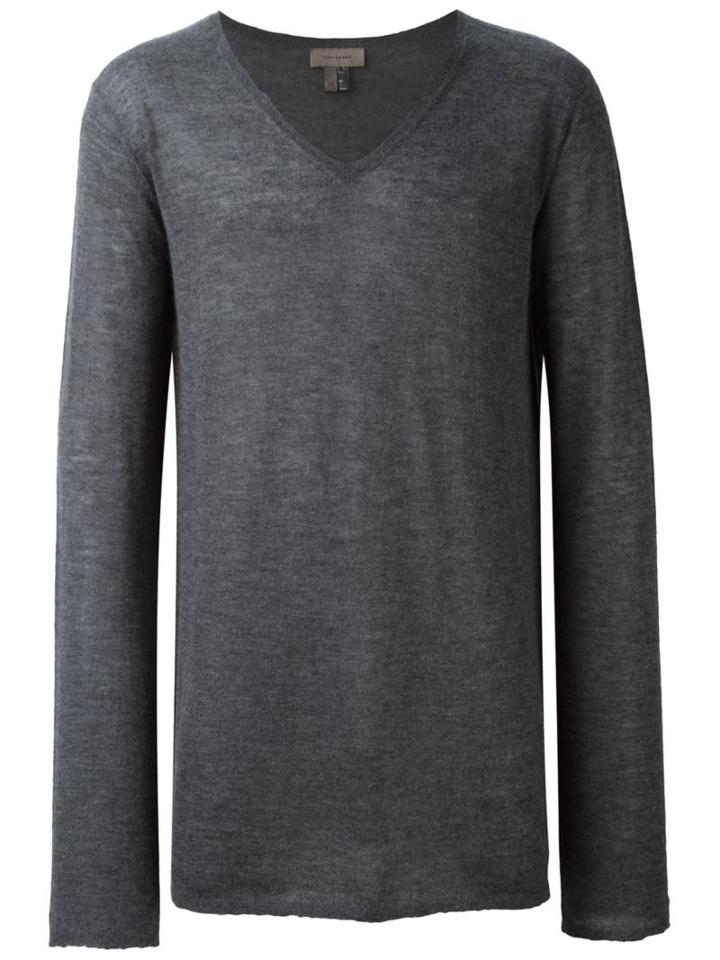 Tony Cohen V-neck Jumper, Men's, Size: 50, Grey, Cashmere