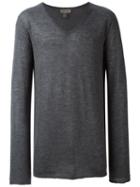 Tony Cohen V-neck Jumper, Men's, Size: 50, Grey, Cashmere