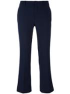 Pt01 'jaine' Flared Trousers, Women's, Size: 44, Blue, Polyester/spandex/elastane/virgin Wool