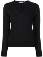 Strasburgo V-neck Jumper, Women's, Size: 36, Black, Cotton