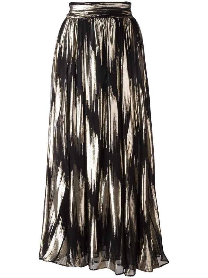 Emanuel Ungaro High-rise Flared Skirt, Women's, Size: 42, Black, Silk