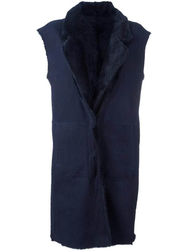 Drome Collar Detail Sleeveless Coat