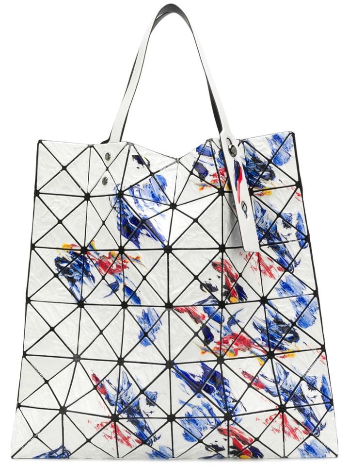 Bao Bao Issey Miyake Geometric Panel Tote Bag - White