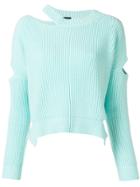 Pinko Cut-out Knitted Sweater - Green