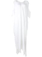 Nelly Johansson - Cold-shoulder Knitted Dress - Women - Cotton/spandex/elastane - One Size, White, Cotton/spandex/elastane