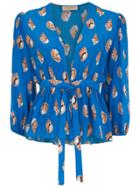 Adriana Degreas Silk Conchiglie Shirt - Blue