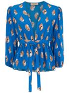 Adriana Degreas Silk Conchiglie Shirt - Blue