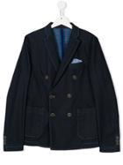 Tagliatore Junior Double Breasted Blazer - Blue