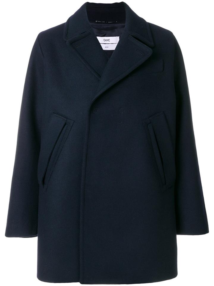 Oamc Felted Peacoat - Blue