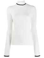 Emporio Armani Contrast Turtle-neck Top - White