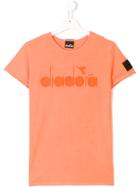 Diadora Junior Logo Print T-shirt - Yellow