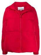 Ganni Oversized Puffer Jacket - Red