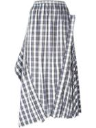 N.21 Asymmetric Plaid Skirt