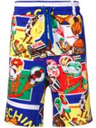 Moschino Ice Cream Print Shorts - Blue