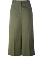 3.1 Phillip Lim Cropped Wide Leg Trousers, Women's, Size: 6, Green, Cotton/polyurethane