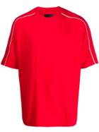 D.gnak Contrast Trim T-shirt - Red