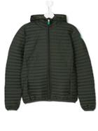 Save The Duck Kids Hooded Padded Jacket - Green