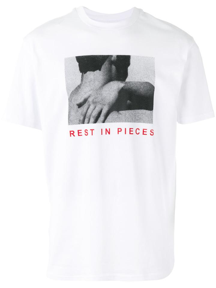 Misbhv 'rest In Pieces' Photo T-shirt, Men's, Size: Medium, White, Cotton
