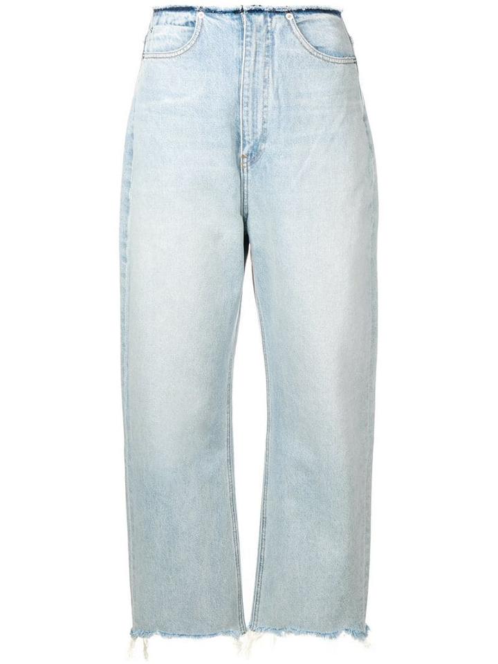T By Alexander Wang Frayed Edges Jeans - Blue