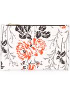Victoria Beckham - Floral Print Clutch - Women - Leather/polyurethane/polyimide - One Size, White, Leather/polyurethane/polyimide