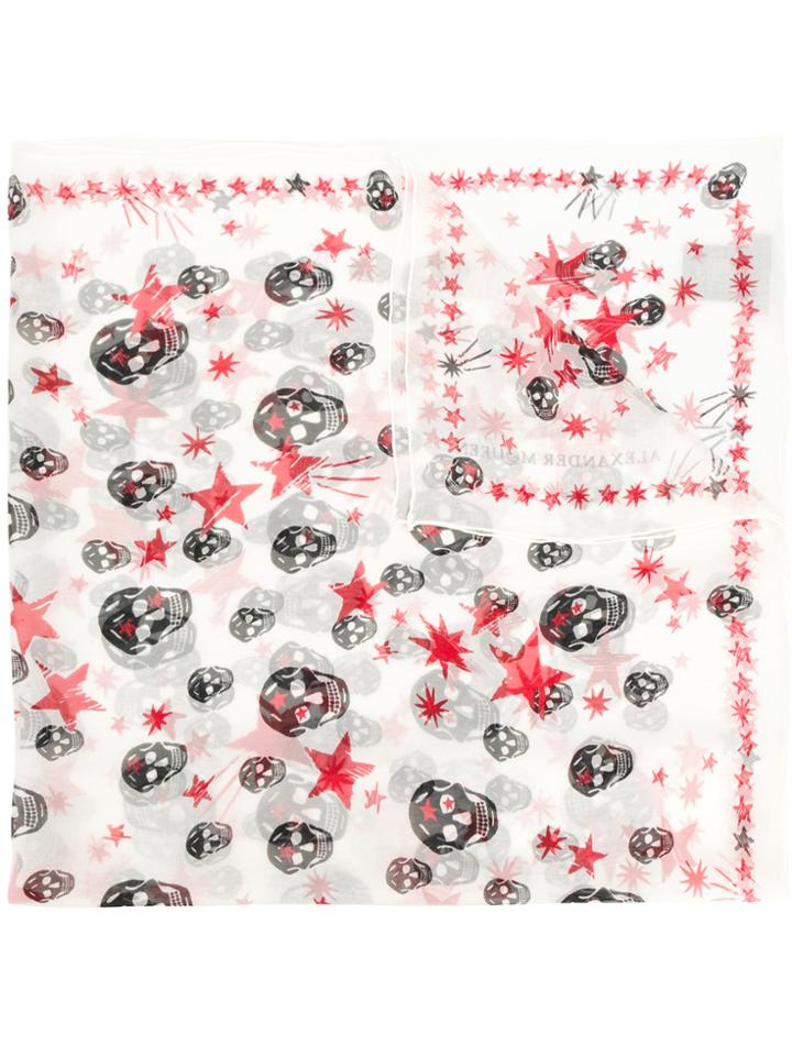 Alexander Mcqueen Starlight Skull Scarf - Multicolour