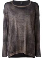 Avant Toi Melange Boat Neck Knitted Top, Women's, Size: Small, Brown, Silk/cashmere