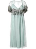 Semicouture Tulle Embellished Dress - Blue